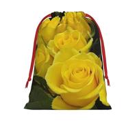 Yellow Roses Ultra Soft Velvet Gift Bag, Comfortable To The Touch, Reusable