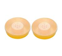Yellow round Bee Feeding Bowl Plastic Practical Feeder