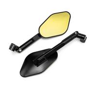 Yellow Round CNC Motorcycle Rearview Side Mirrors For Shadow VLX 600 VT600C