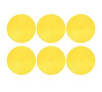 Yellow Round Coasters Set of 6 - Coffee Cup Pad Non-slip Mug Mat Decorative Coaster for Homes Bars Beer Mug Wine Glass Bottle 18cm 33-0618 Yellow