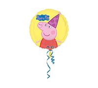 Amscan 3190901 Peppa Pig Yellow Round Foil Balloon Theme-1 Pc