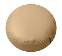Yellow Round Meditation Floor Pillow with Handle 15.7" PU Leather Seat Cushion 5.9" Thick Yoga Cushion for Adults Perfect for Balcony& Living Room