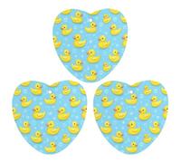 Yellow Rubber Duck And Bubbles Car Air Freshener 3-pack Aromatherapy Tablets Hanging Scented Cards for Rooms Bathrooms Wardrobe Love form