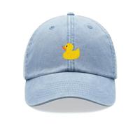 Yellow Rubber Duck Baseball Cap Vintage Washed Unisex Dad Hat Adjustable Light Blue
