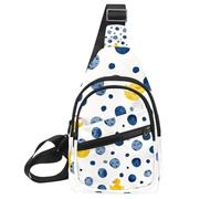 Yellow Rubber Duck Bath time Sling Backpack, Adjustable Crossbody Shoulder Bag Travel Hiking Daypack