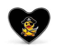Yellow Rubber Duck Cute Brooch Badge Heart Shape Pin Hat Clothing Jewelry Accessories Gifts for Wedding Party