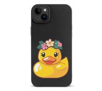 Yellow Rubber Duck Flower Cell Phone Basic Cases Classic Protection Compatible with iPhone 15/15 Plus/15 Pro/15 Pro Max