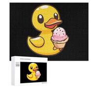 Yellow Rubber Duck Ice-cream Funny Jigsaw Puzzles Wooden Picture Puzzle for Adults Home Decors Gift