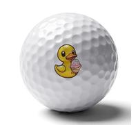 Yellow Rubber Duck Ice-cream Professional Standard Golf Balls Double-sided Printing Performance Ball Gift for Boyfriend Husband Father