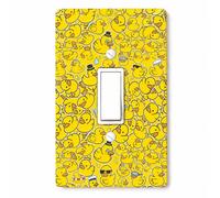 Yellow Rubber Duck Light Switch Cover Plates Toggle Switch Covers Plate,4.9"x3.2" Unbreakable Decorative Electrical Toggle Switch Cover Plates Wall Plate Yellow Duck Funny Gifts for Men Women