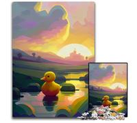 Yellow Rubber Duck Nature Jigsaw Puzzles 1000 Pieces for Adults Puzzles for Adults for Mother'S Day Birthdays Christmas 1000 PCS(38x26cm)