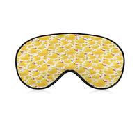 Yellow Rubber Duck Sleeping Blindfold Mask Cute Eye Shade Cover with Adjustable Strap for Women Men Night