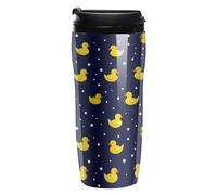 Yellow Rubber Duck Travel Mug Print Coffee Cup Tumbler Coffee Mug for Hot Cold Drinks 350ml