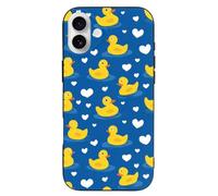 Yellow Rubber Ducks Cute Printed Phone Cover Case Compatible with iPhone 16/16 Plus/16 Pro/16 Pro Max/16 E Funny Lightweight TPU Phones Protector