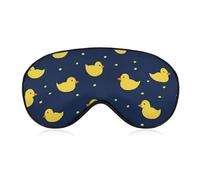 Yellow Rubber Ducks Fashion Eye Mask Printed Sleep Masks Soft Unisex Blackout Covering with Adjustable Strap