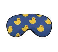 Yellow Rubber Ducks Pattern Fashion Eye Mask Printed Sleep Masks Soft Unisex Blackout Covering with Adjustable Strap