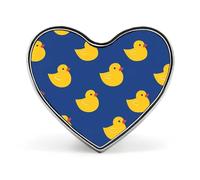 Yellow Rubber Ducks Pattern Heart Metal Brooches Small 1" Badge Pin Decorative Lapel Pins Gift Clothing Hat Accessory