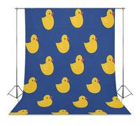 Yellow Rubber Ducks Pattern Photo Studio Backgrounds Black Photography Backdrop for Portrait Video Shooting Live 56"x79"