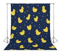 Yellow Rubber Ducks Photo Studio Backgrounds Black Photography Backdrop for Portrait Video Shooting Live 56"x79"