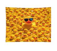 Yellow Rubber Ducky With Sunglasses Tapestry Wall Hanging - 30"x40" Aesthetic Tapestries Soft Polyester Wall Art Decor Large Tapestry for Bedroom Living Room Dorm Backdrop, Hanging Kit Included