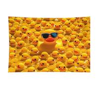 Yellow Rubber Ducky With Sunglasses Tapestry Wall Hanging - 40"x60" Aesthetic Tapestries Soft Polyester Wall Art Decor Large Tapestry for Bedroom Living Room Dorm Backdrop, Hanging Kit Included