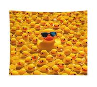 Yellow Rubber Ducky With Sunglasses Tapestry Wall Hanging - 50"x60" Aesthetic Tapestries Soft Polyester Wall Art Decor Large Tapestry for Bedroom Living Room Dorm Backdrop, Hanging Kit Included