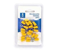 Yellow RV2-4 Insulated Connector (20 pcs.): Key to connect electrical components safely and efficiently, guaranteeing quality and precision in demanding projects.