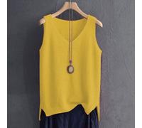 (yellow, S) Spring V-neck Vest Female Student Knitted Sweater Waistcoat Vest Plus Size