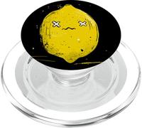 Yellow Sad Lemon with Face PopSockets PopGrip for MagSafe