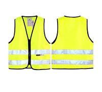 Yellow Salzmann 3M Children's Safety Vest - High Visibility 3M Reflective Tape Hi-Vis Heavy Duty Zipper