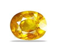 Yellow Sapphire Stone/Pukhraj/Pookhraj/Pokhraj पीला नीलम All Ratti Carat Cultured Loose Gemstone Super Deluxe Oval For Men And Women-B09F995GB
