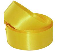 Yellow Satin Ribbon - 50mm Wide - 5 Meter - for Gifts Wrap, Sew, Decorations, Party, Dress, Crafts, Bow, Events, Car and mo