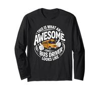 Yellow School Bus Driver Student Safety Appreciation Long Sleeve T-Shirt