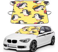 Yellow Schoolbag Penguin Print Car Windshield Cover For Ice And Snow Universal Fit For Most Cars Multifuntional Ice Protector Keep Snow Frost Off