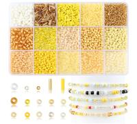 Yellow Seed Beads Embroidery Beads Kit Yellow Glass Beads