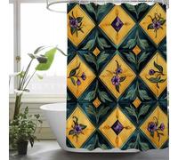 Yellow Shower Curtain for Bathroom, Includes 12 Pcs Hooks, Waterproof Polyester Fabric, Rustproof Eyelets, Weighted Hem, Machine Washable, Quick Dry, Bathroom Decor Curtains 100 x 200 Green, y34l