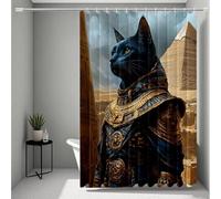 Yellow Shower Curtain, Shower Curtains Cat Bathroom Curtains with 12 Hooks, HD Printing Waterproof Bath Curtain Quick-Drying Washable for Wet Room, Bathroom Decor, Shower Stall 90 x 200 cm -ly25072N2