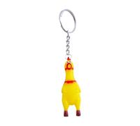 Yellow Shrilling Screaming Chicken - Mini Rubber Squeeze Screaming Chicken, Gags And Practical Joke Keychain Pendant Prank Pendant For Bags And Keys Phones Keyrings