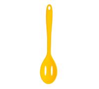 Yellow Silicone Slotted Spoon,Heat Resistant Cooking Spoon to Drain Oil & Liquids,Non-Scratch Kitchen Spoon Premier Housewares Yellow One Size