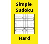 Yellow Simple Sudoku Book, 9x9 Puzzles, 250 Pages, 5x8, Hard