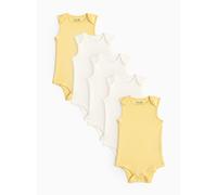 Yellow Sleeveless Bodysuits 5 Pack Tiny Baby
