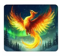 Yellow Small Mouse Mat 250x200x3mm, Gaming Mouse Pad with Non-Slip Rubber Base, Desk Mat with Stitched Edge, Waterproof Wear-Resistant, Mousepad for Gaming Accessories, Gifts for Men, Phoenix G-3086