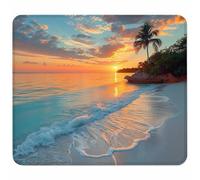 Yellow Small Mouse Mat 340x280mm Gaming Mouse Pad Sunset, Non-Slip Rubber Base, Waterproof Surface, Stitched Edges Mousemat, Compatible with Laser and Optical Mice Wear-Resistant, Gifts for Men S-5574