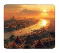 Yellow Small Mouse Mat 400x300mm Gaming Mouse Pad Landscape, Non-Slip Rubber Base, Waterproof Surface, Stitched Edges Mousemat, Compatible with Laser and Optical Mice Wear-Resistant Gifts 4-7462