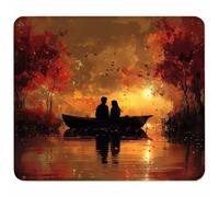 Yellow Small Mouse Mat 400x300mm Gaming Mouse Pad Sunset, Non-Slip Rubber Base, Waterproof Surface, Stitched Edges Mousemat, Compatible with Laser and Optical Mice Wear-Resistant, Gifts for Men O-8186