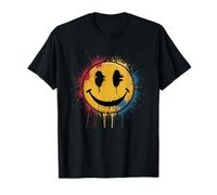 Yellow Smile Face Cute Happy Peace Smiling Face Positive T-Shirt