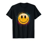 Yellow Smile Face Cute Happy Peace Smiling Face Positive T-Shirt