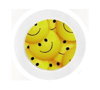 Yellow Smiley Face - Car Tax Disc Holder - Reuseable