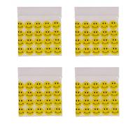 Yellow Smiley Face Print Ziplock Baggies Bags Grip Seal 40mm x 40mm