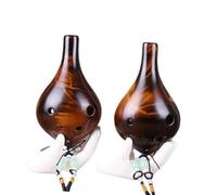 Yellow Smoked Ocarina 6-hole Ceramic Production With Elegant And Beautiful Sound For Beginners To Teach Playing